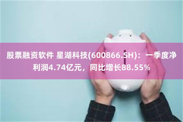 股票融资软件 星湖科技(600866.SH)：一季度净利润4.74亿元，同比增长88.55%