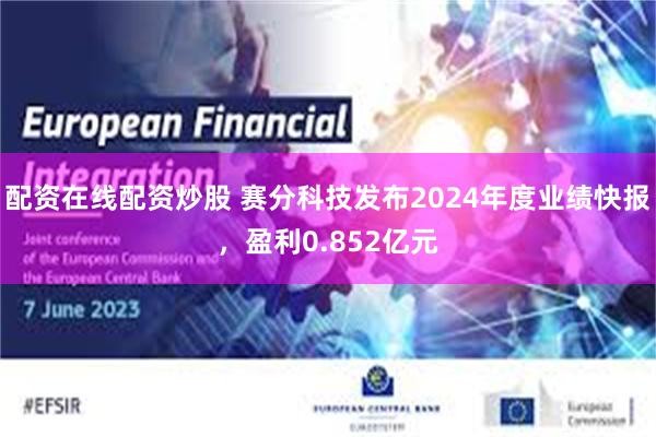 配资在线配资炒股 赛分科技发布2024年度业绩快报，盈利0.852亿元