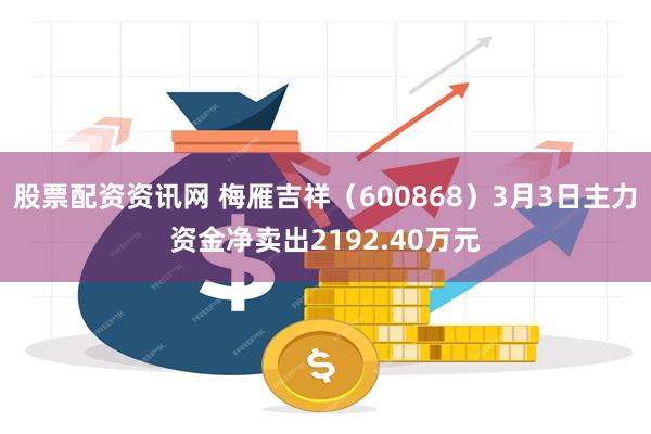 股票配资资讯网 梅雁吉祥（600868）3月3日主力资金净卖出2192.40万元