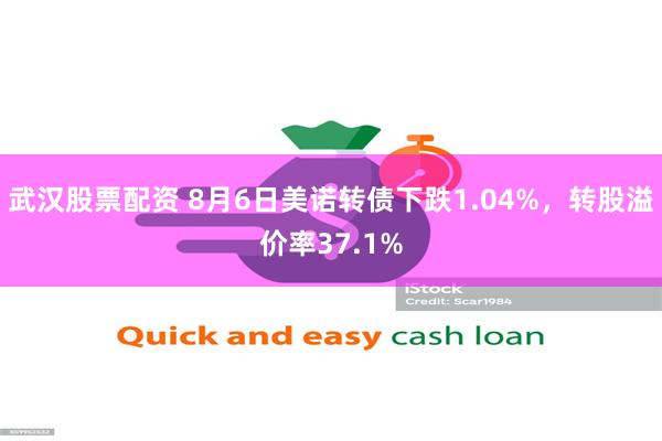 武汉股票配资 8月6日美诺转债下跌1.04%，转股溢价率37.1%