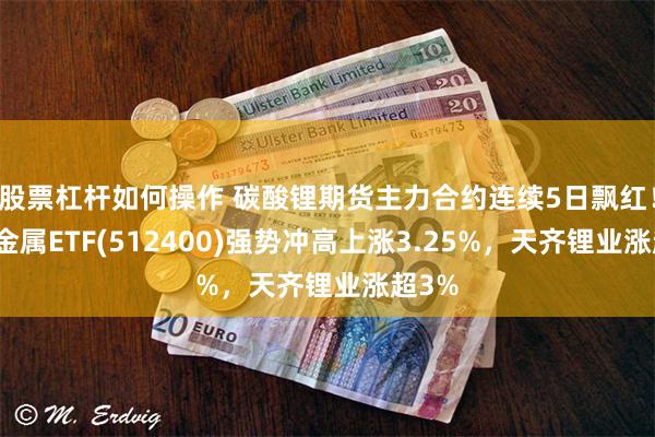 股票杠杆如何操作 碳酸锂期货主力合约连续5日飘红!有色金属ETF(512400)强势冲高上涨3.25%,天齐锂业涨超3%